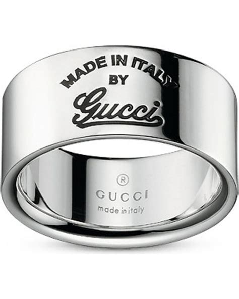 gucci silver trademark ring